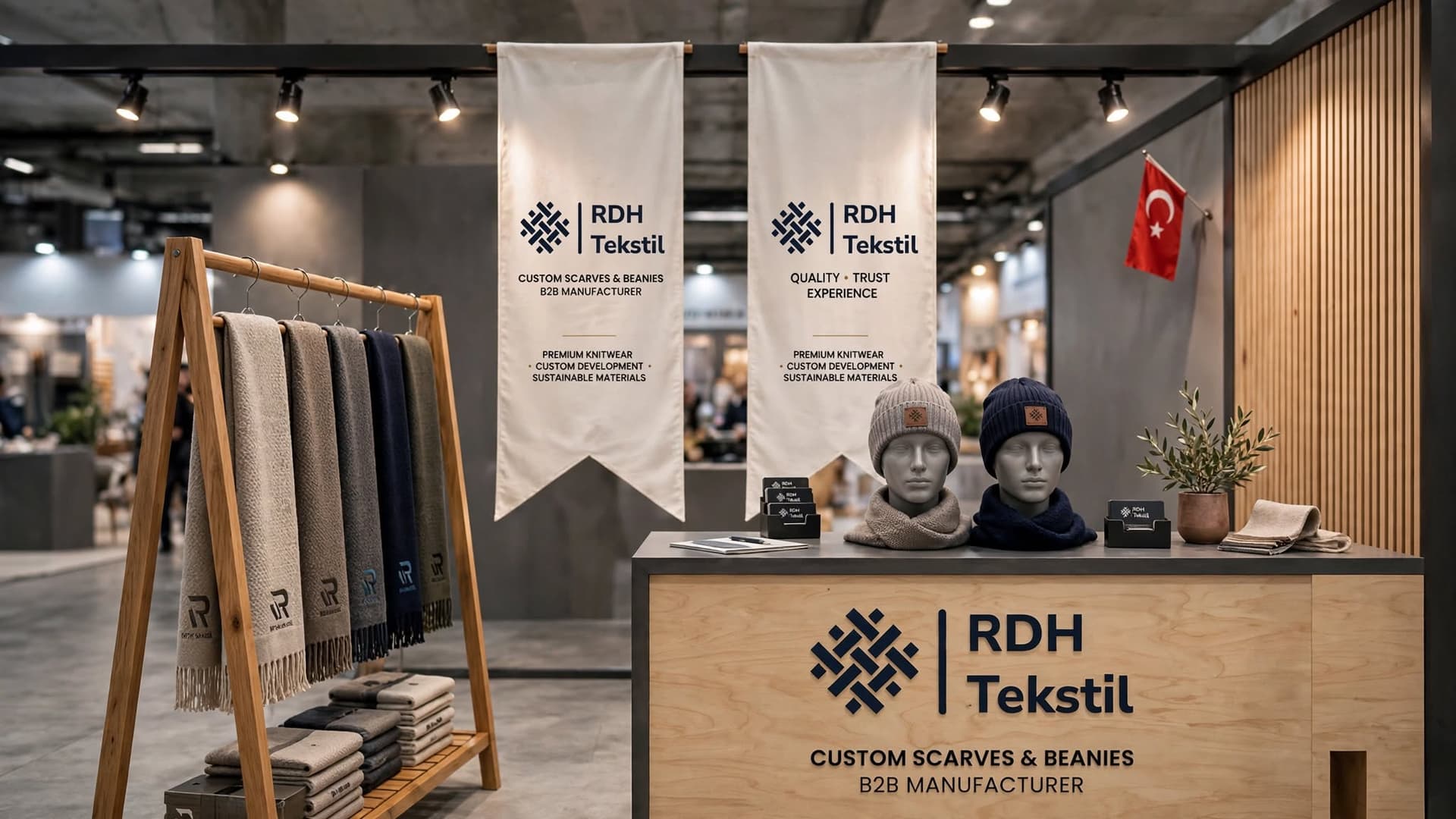 RDH Tekstil scarf collection and beanies